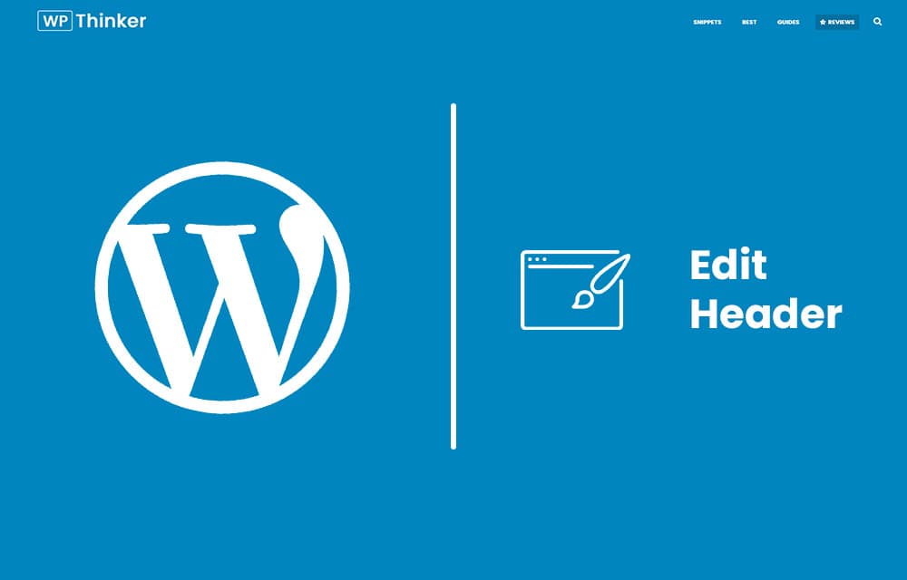 Edit WordPress Header